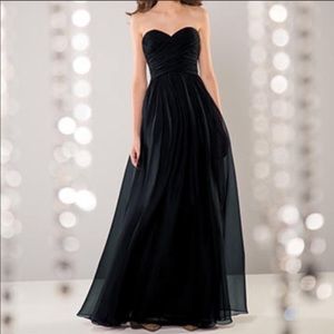 B2 Jasmine Strapless Bridesmaid Evening Gown Black Small
